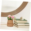 NOLITOY 1pc Woven Pen Holder Organizer Creative Sundries Storage Basket