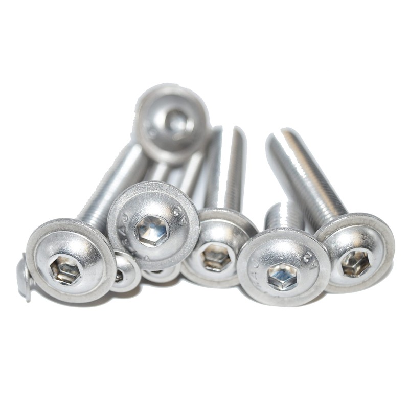 Round-Head Screws with Hexagonal Socket with Flange M10 x 20