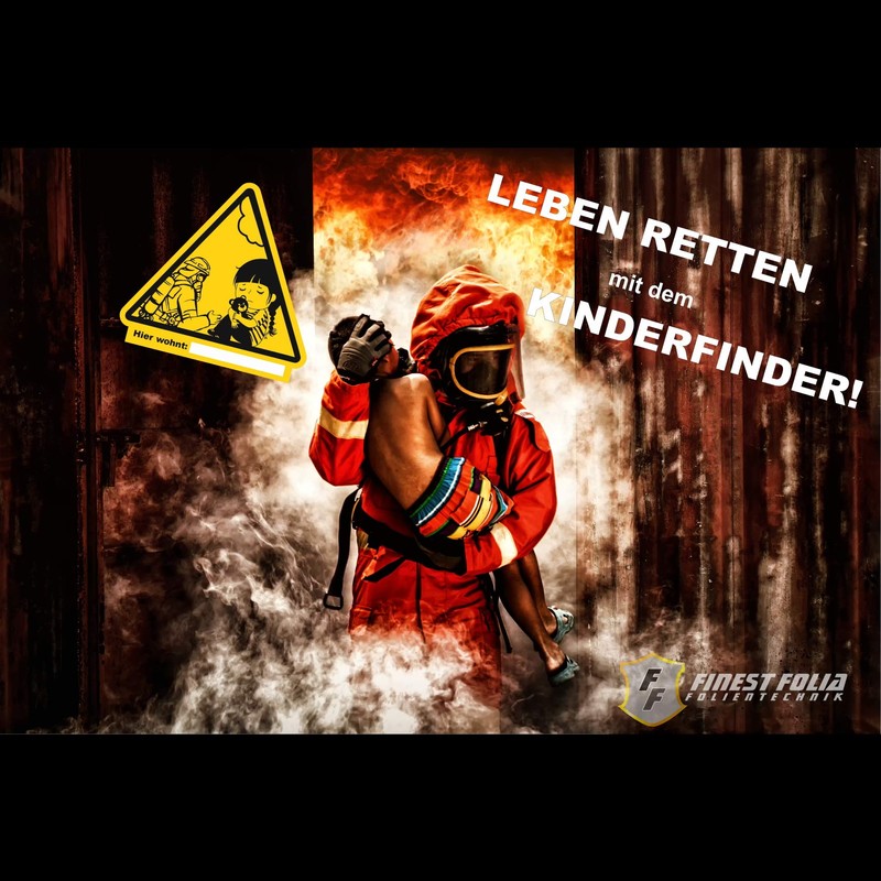 Children's Finder Sticker Set of 2 Fire Protection Control System