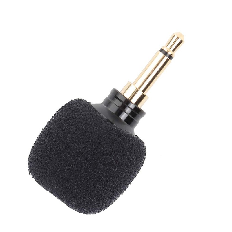 Hakeeta External Microphone 3.5mm Black Recording Microphone Portable High Sensitivity