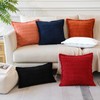 Artscope Dark Blue Cushion Covers Set of 2 Corduroy Decorative