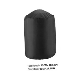 NOLITOY Round BBQ Cover Heavy-Duty Oxford Cloth for Outdoor Grills Easy to Install Weather Resistant Protects Against Rain and Sun