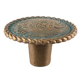 GENUINE TEXAS BRAND Set of 6 Americana Drawer Knobs in Copper Patina