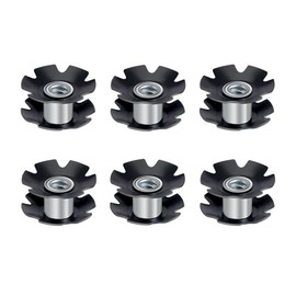 HOUSON 6PCS bicycle star nut, bike ahead headset front fork star nut core bicycle fork steertubes nuts