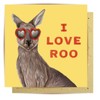 La La Land Greeting Card I love roo