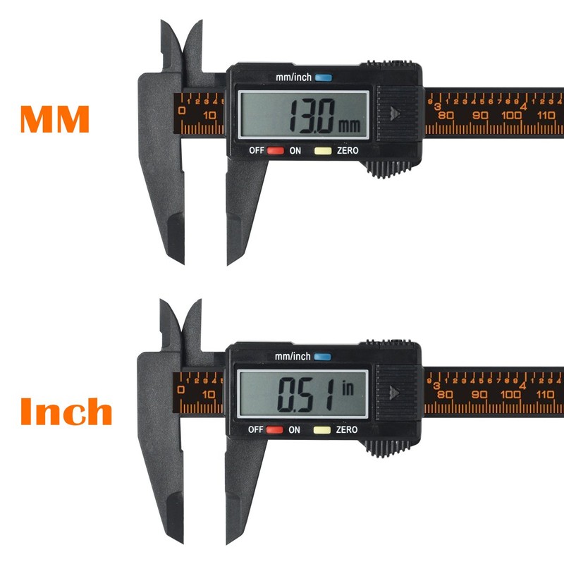 FineSource Electronic Digital Caliper Inch/Metric Conversion 0-6 Inch/150 mm Carbon