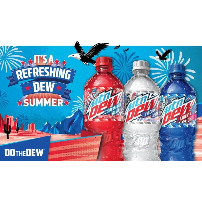 Mountain Dew Freedom Fusion Limited Edition Flavor 20oz Bottle
