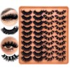 SISIYDY False Mink Eye Lashes Fluffy Full Strip Eyelash Dramatic