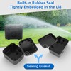 NineLeaf Black Waterproof Junction Box, IP66 Outdoor Electrical Enclosure, Small