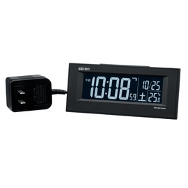 SEIKO CLOCK AC New LCD Digital Radio Wave Alarm Clock