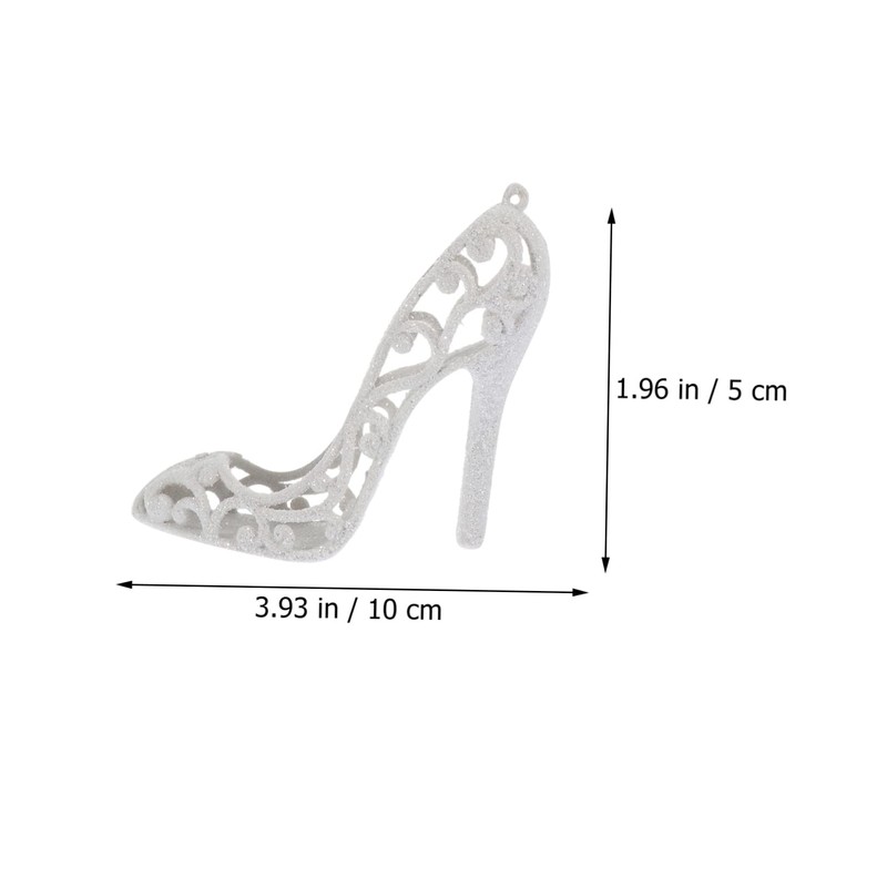 Ciieeo 6Pcs Cute Mini High Heel Xmas Ornaments Lightweight Decorative
