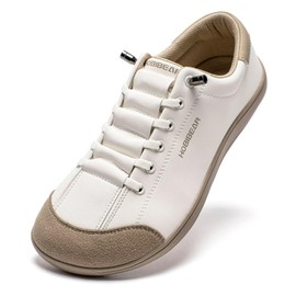 HOBIBEAR Womens Mens Wide Minimalist Barefoot Fashion Trainers Zero Drop Shoes Beige Brown