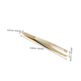 minkissy Precision Eyebrow Tweezers Set Gold Plated Multipurpose for Face Lash Extensions Compact for Travel