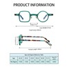 ICARA Unique One Square One Round Retro Reading Glasses for