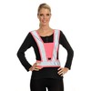 Equisafety Adjustable Body Harness - High Viz Pink with Silver