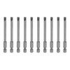 sourcing map 10pcs SL5 Magnetic Slotted Screwdriver Bits 5mm S2
