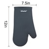 Alselo Silicone Oven Mitts Set, Heat Resistant 550 Degree,7.5"x12"