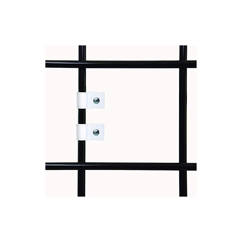 White Gridwall Mount Brackets, Economical Grid Panel Flush Mounting Clips