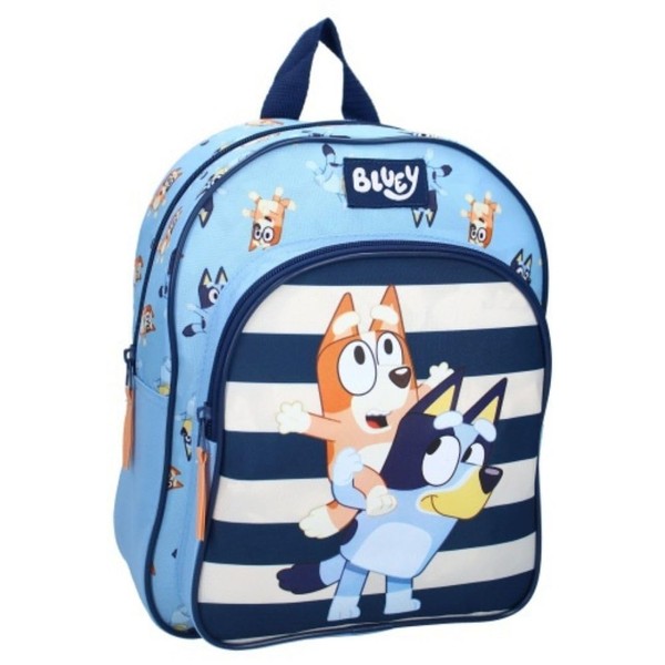 mybagstory - Backpack - Bluey - Blue - Children - School - Nursery - Primary School - School Bag Boys - Size 30 cm - Adjustable Straps - Gift Idea, Blue, 30 cm, blue