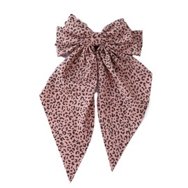 Leopard Bow Clips Women Girls Cheetah Hair Scarf Leopard Bowknot Clips Cheetah Hair Scarves Bow BW49 (B2)