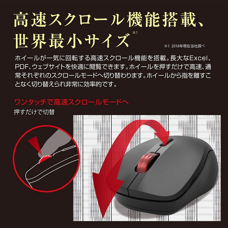 Digio2 Mice High Speed Scroll Bluetooth Small Quiet Blue LED