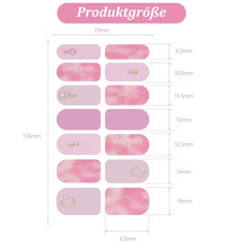 Scettar Nagelsticker, 22 Blätter Sticker Set Mit 6 Mini -Nagel -Dateien, 3D Selbstklebend Nagelfolie Für Frauen/Mädchen Dekorative Nägel