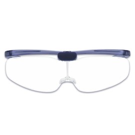 Clover 57-336 Glasses Type Magnifier Craft Magnifier 1.6x & 2.0x 2.0x, Smoky Gray with Storage Case