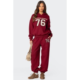 76 Cali Hoodie - Color: BURGUNDY, Size: S
