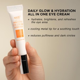 Epielle Brightening Eye Cream | Anti-Aging Serum for Dark Circles & Wrinkles | Cooling Applicator for Refreshing Application | Korean Skincare