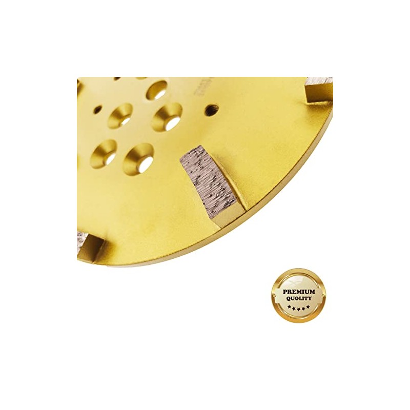 10" Pro Concrete Diamond Grinding Head disc Plate, 25Grit Curved