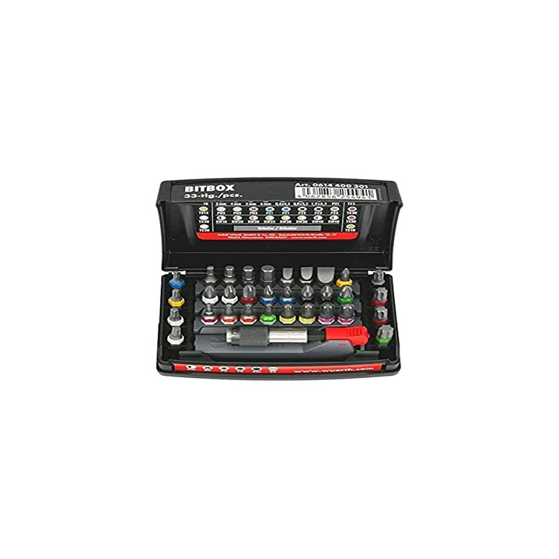 Würth Bitbox 0614400301 33-Piece Bit Set Bit Set Magnetic Bit