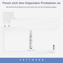 Yattoper Der Handstaubsauger Ladeger?t Kompatibel mit Vorwerk Kobold VC100 / VG100 Staubsauger??Noch Kompatibel mit KSAA1200050W1EU / 48513?? Schwarz Netzteil..