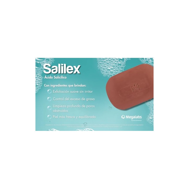 Salilex Barra Limpiadora Facial Dermolimpiador Libre Jabón Piel Grasa Mixta
