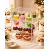 Pastry Display Case 4-Tier Countertop Bread Box with Double Magnetic