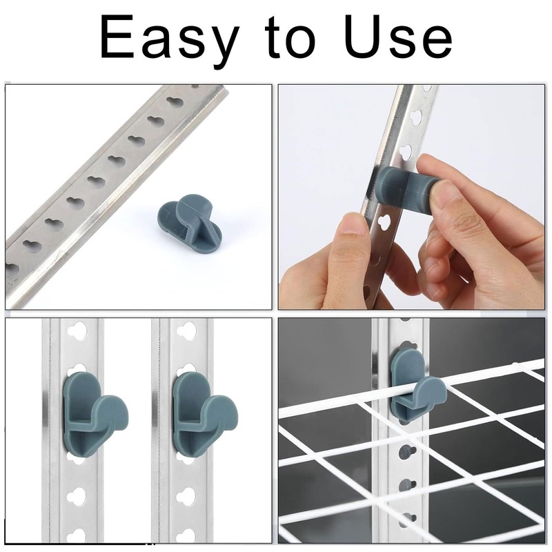 INCREWAY Freezer Hook, 16PCS Refrigerator Shelf Clips Freezer Clamp Hooks