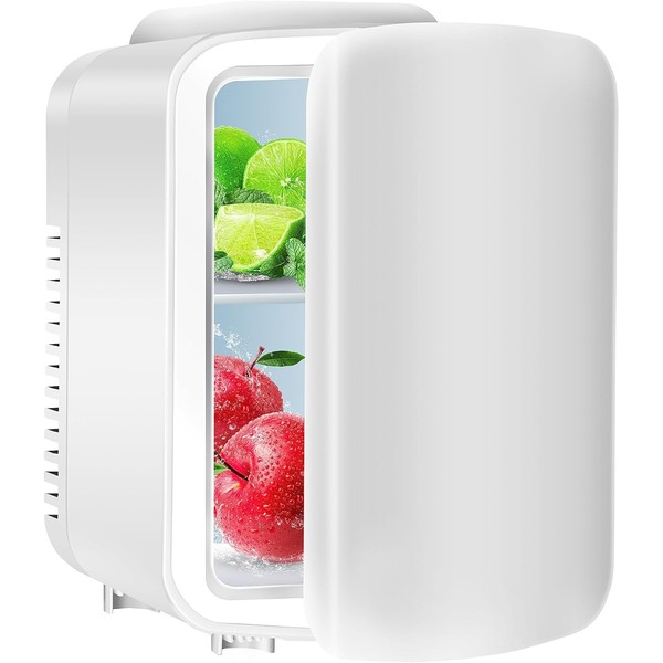 Simple Deluxe Mini Fridge, 4L/6 Can Portable Cooler & Warmer