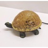 HUIMEIJU Brown glass turtle night light, Animal night light study