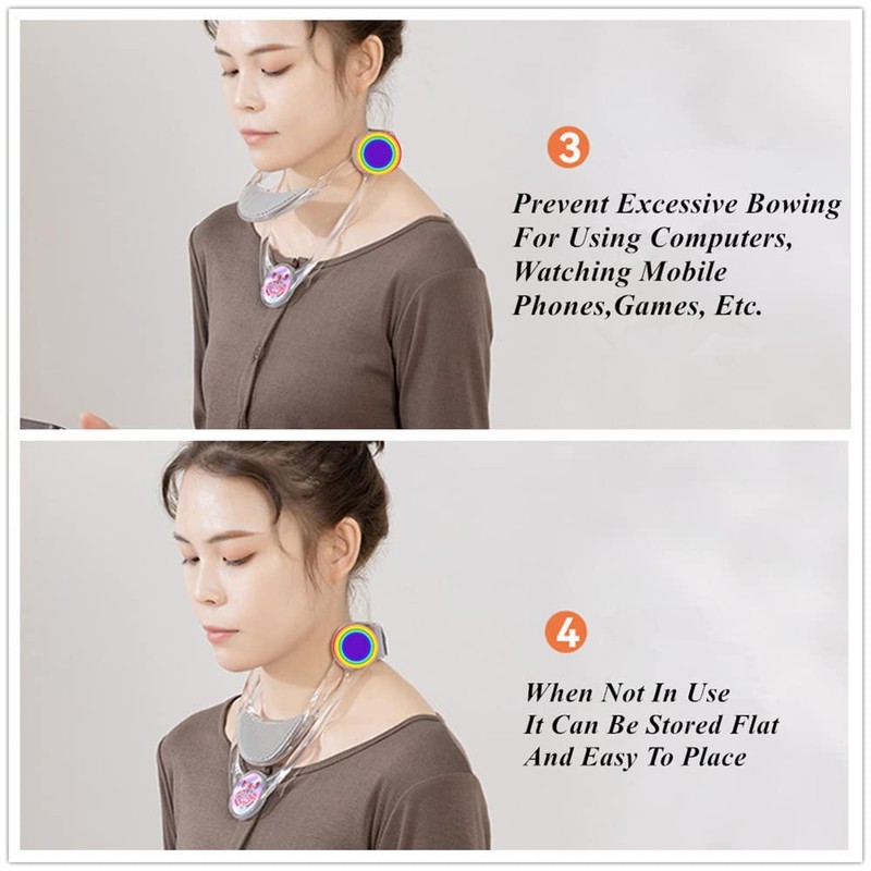 Neck Brace,Adjustable Cervical Collar Support and Back Posture Corrector Traction,Cervical