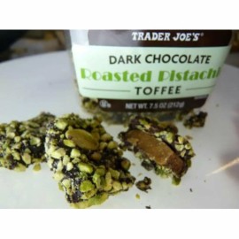 Trader Joe's 2 PACK TRADER JOE'S DARK CHOCOLATE ROASTED PISTACHIO TOFFEE