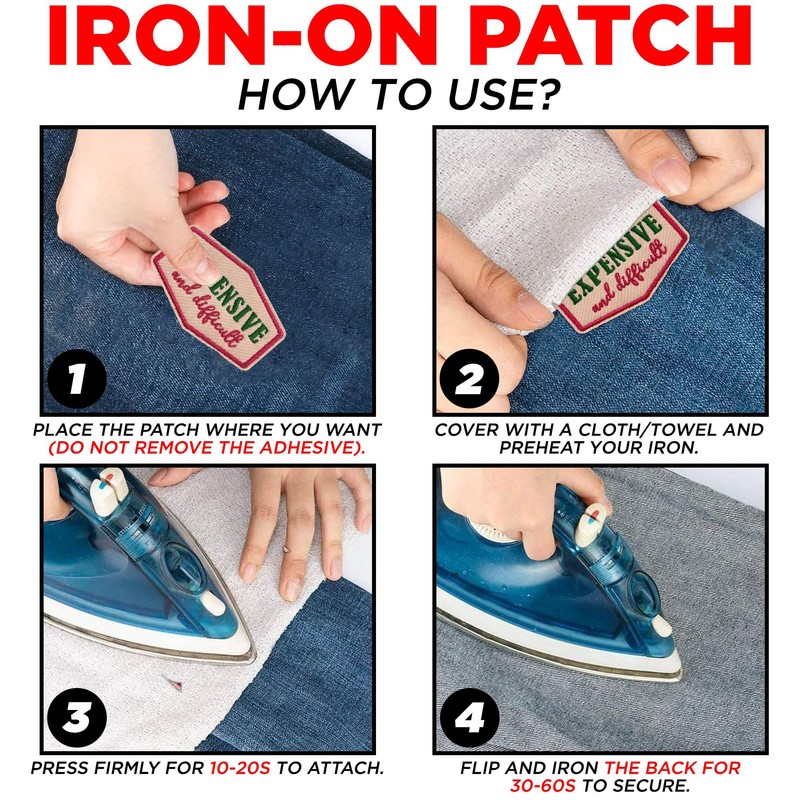 Expensive and Difficult Iron On Patch 3" Funny Sarcastic Quote
