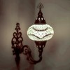 Enva Turkish Moroccan Mosaic Tiffany Style Wall Sconce Light Night