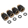 4Pcs Garden Hose Quick Connector Brass High Hardness Durable No