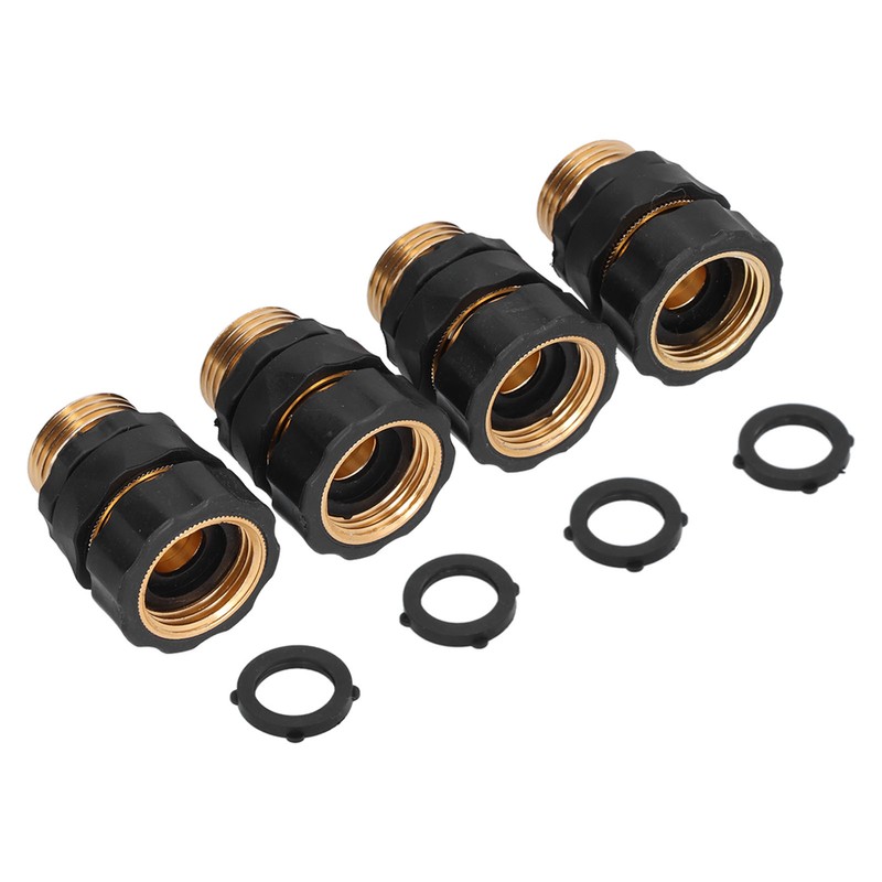 4Pcs Garden Hose Quick Connector Brass High Hardness Durable No