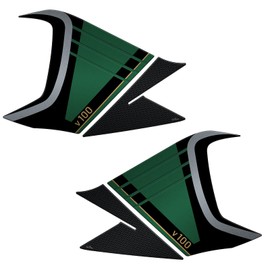 Resin Bike Motorcycle 3D Stickers Compatible with Moto Guzzi V100 Mandello 2023 Metal Green 2121. Fuel Tank Side Protections from Bumps and Scratches. Resin Stickers Gadget Moto