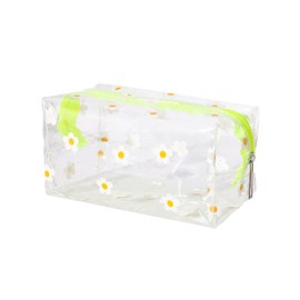 Pack of 2 Cosmetic Bags Transparent PVC Transparent Storage Case Toiletry Bag Waterproof Cosmetic Bag with Zips, transparent