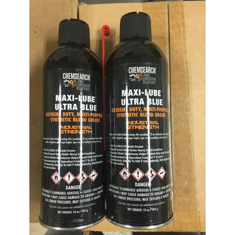 Chemsearch (2) 10oz Chemsearch Maxi-Lube Ultra Blue Extreme Synthetic Blend