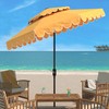 SAFAVIEH 9ft Outdoor Patio Umbrella, Double Top, Venice Collection, Yellow