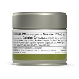 Solspring Organic Matcha Ceremonial Green Tea, 23 Servings (1 Tin), Certified USDA Organic, Non-GMO, Gluten Free, Soy Free, Dr. Mercola