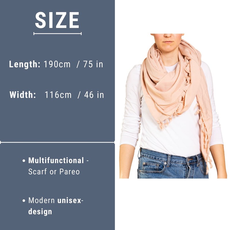 PANASIAM Plain Scarf, Oversized Scarves for Men and Women, Stole