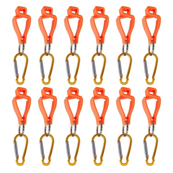 Homtone Handschuhhalter, Praktischer Handschuh Clip, Rutschfester Handschuhclip mit Karabiner, Sicherheitsarbeitsclips